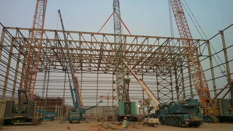 Steel structure erection